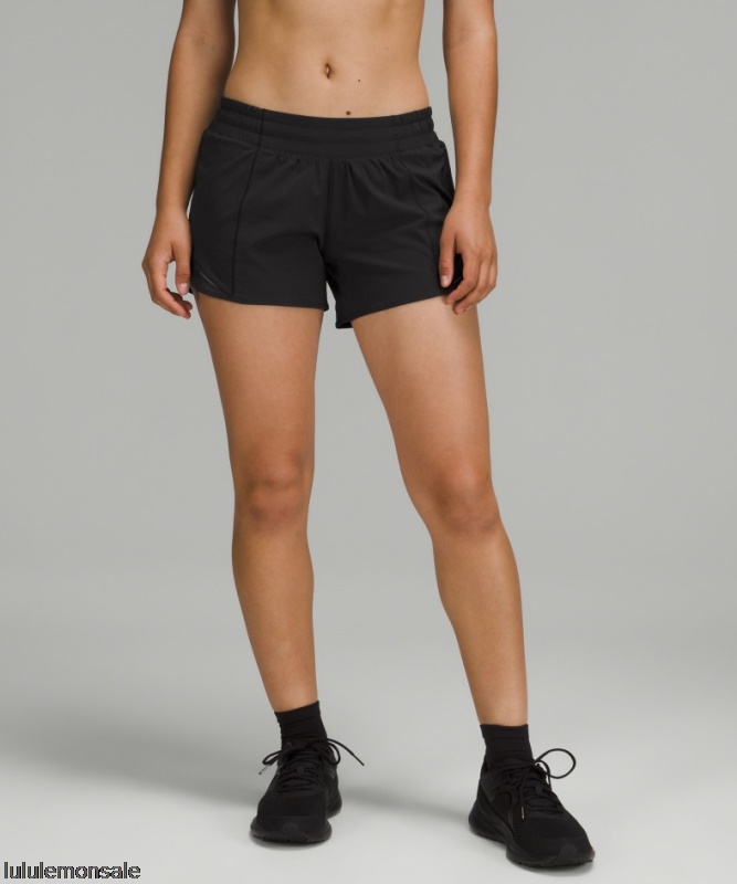 Lululemon Damen DELULU282 | Hotty Hot Low-rise Gefütterte Shorts 4 Schwarz